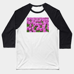 Purple Tulips Baseball T-Shirt